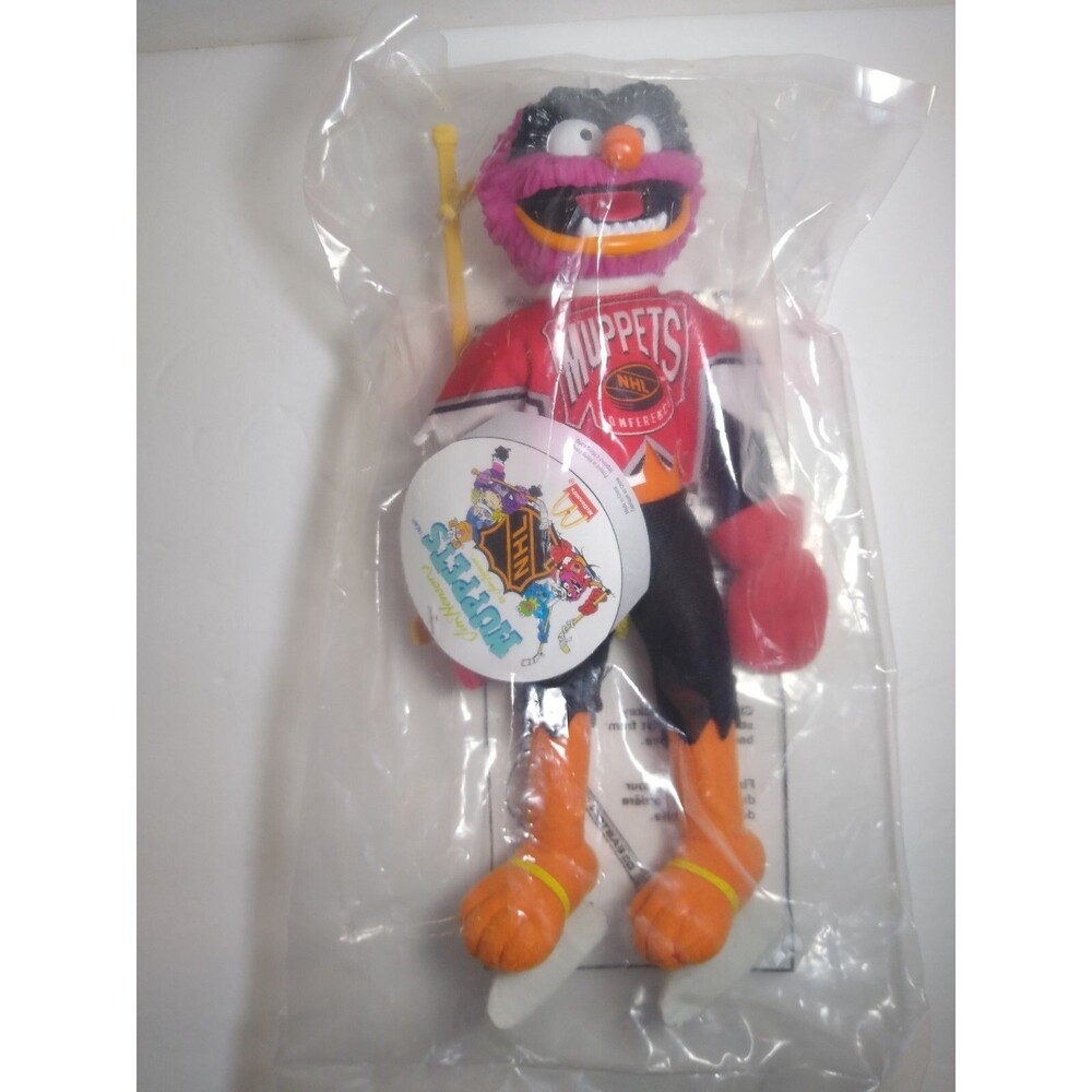 Animal Muppets NFL Hockey Plush Toy Doll McDonalds Sealed 1995 Vintage Retro